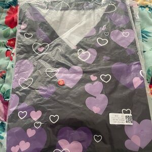 Purple Heart Scrub Top